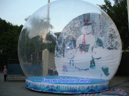Decorazione gonfiabile di Natale del globo della neve, progettazione elegante del globo della neve di esplosione