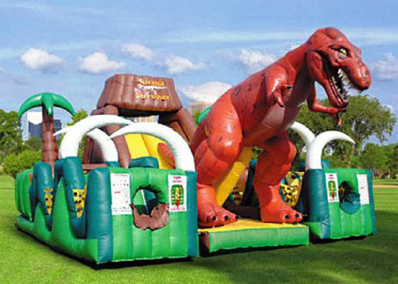 Struttura gonfiabile all'aperto Retardent del parco di divertimenti con la grande esplosione Dinosour