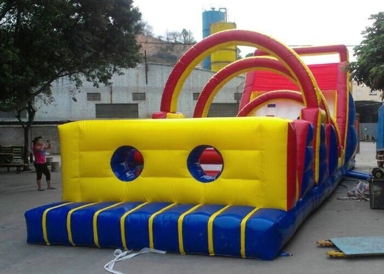 Tela cerata sicura gonfiabile gigante su ordine del PVC di corsa ad ostacoli per i bambini rimbalzante