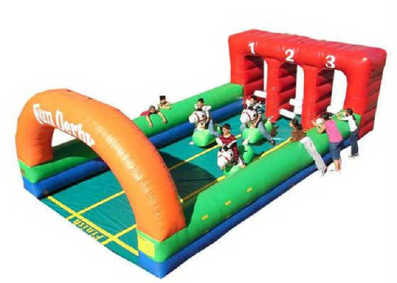 Divertimento che gioca corsa di cavalli gonfiabile di sport dei giocattoli della tela cerata sicura gonfiabile del PVC