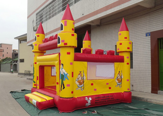Cucitura quadrupla del castello rimbalzante gonfiabile su ordine del PVC con il filo forte