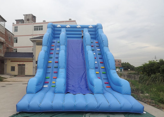 Castello rimbalzante gonfiabile con i personaggi dei cartoni animati blu di colore dello scorrevole stampati