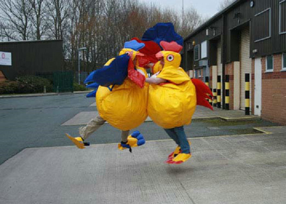 Alti materiali della tela cerata del PVC di sicurezza del gallo di sumo del lottatore del costume unico di esplosione