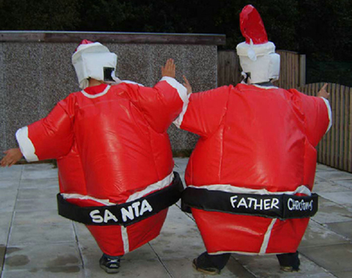 Vestiti di sumo di Santa di Natale, vestito di sumo di esplosione per i bambini/il gioco natale degli adulti