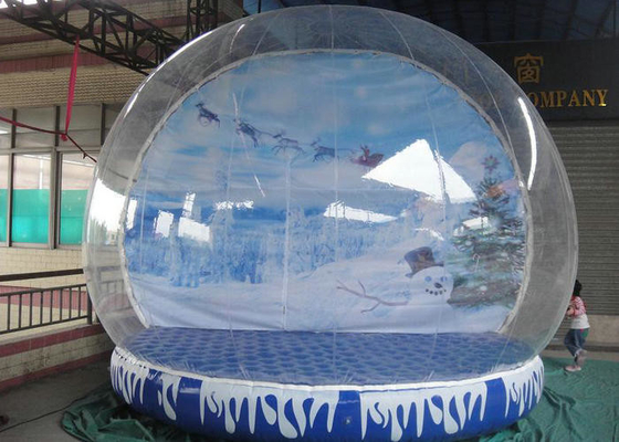 Logo gonfiabile gigante del globo della neve che stampa Eco amichevole con la base variopinta
