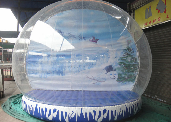 Logo gonfiabile gigante del globo della neve che stampa Eco amichevole con la base variopinta