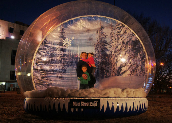Tipo gonfiabile materiali della neve di falsificazione del globo di promozione di natale grande del PVC della radura