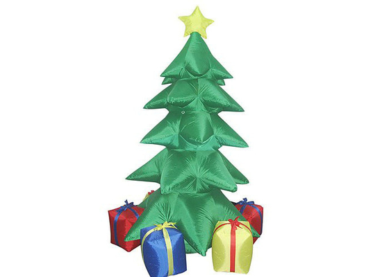 Materiali di nylon rivestiti gonfiabili del PVC dell'albero di Natale di promozione di pubblicità