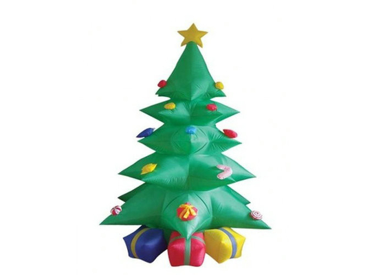 Materiali di nylon rivestiti gonfiabili del PVC dell'albero di Natale di promozione di pubblicità