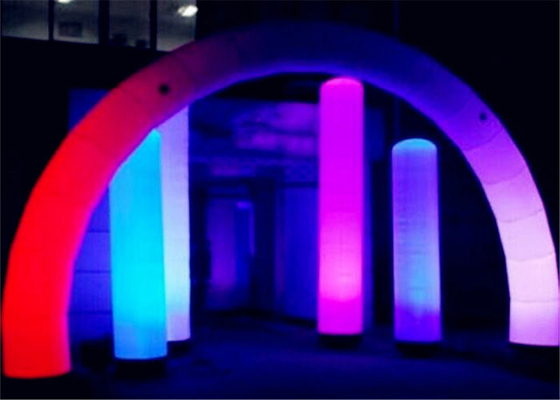 La lampada gonfiabile della colonna di pubblicità di sera LED ha personalizzato il logo stampata