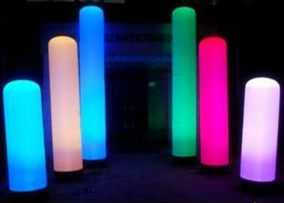 La lampada gonfiabile della colonna di pubblicità di sera LED ha personalizzato il logo stampata
