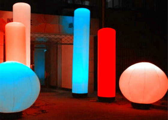 La lampada gonfiabile della colonna di pubblicità di sera LED ha personalizzato il logo stampata
