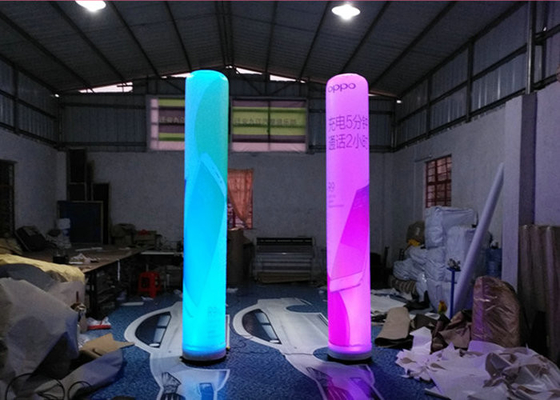 La lampada gonfiabile della colonna di pubblicità di sera LED ha personalizzato il logo stampata