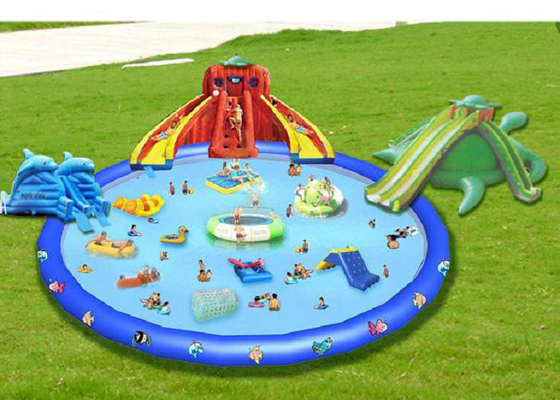 CE gonfiabile di dimensione del parco 25mx25m dell'acqua di aspetto variopinto grande approvato