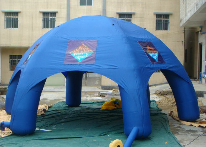 Tenda gonfiabile dell'aria di colore blu, punti di rinforzo sforzo gonfiabile della tenda del prato inglese alto