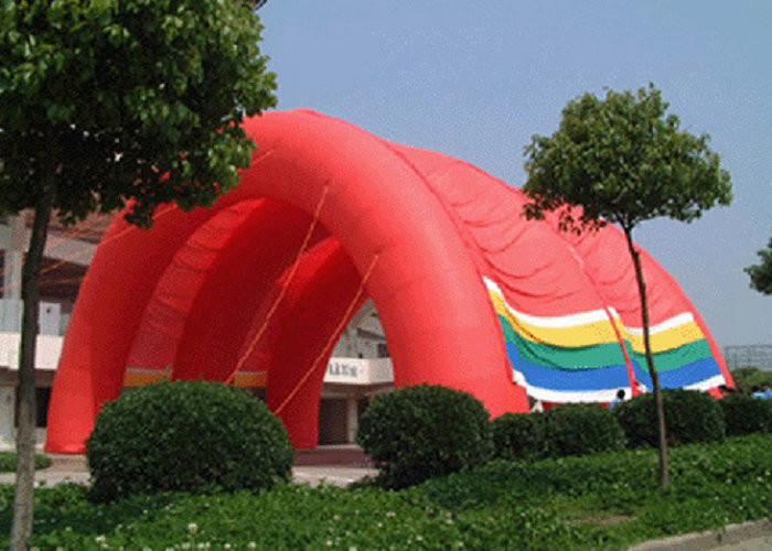 Il nylon ricoperto PVC gonfiabile all'aperto della tenda di colore rosso per l'affare annuncia